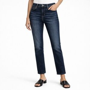 Silver Jeans Elyse Straight Crop W24 L27 Dark Wash Mid Rise Denim Size‎ 24